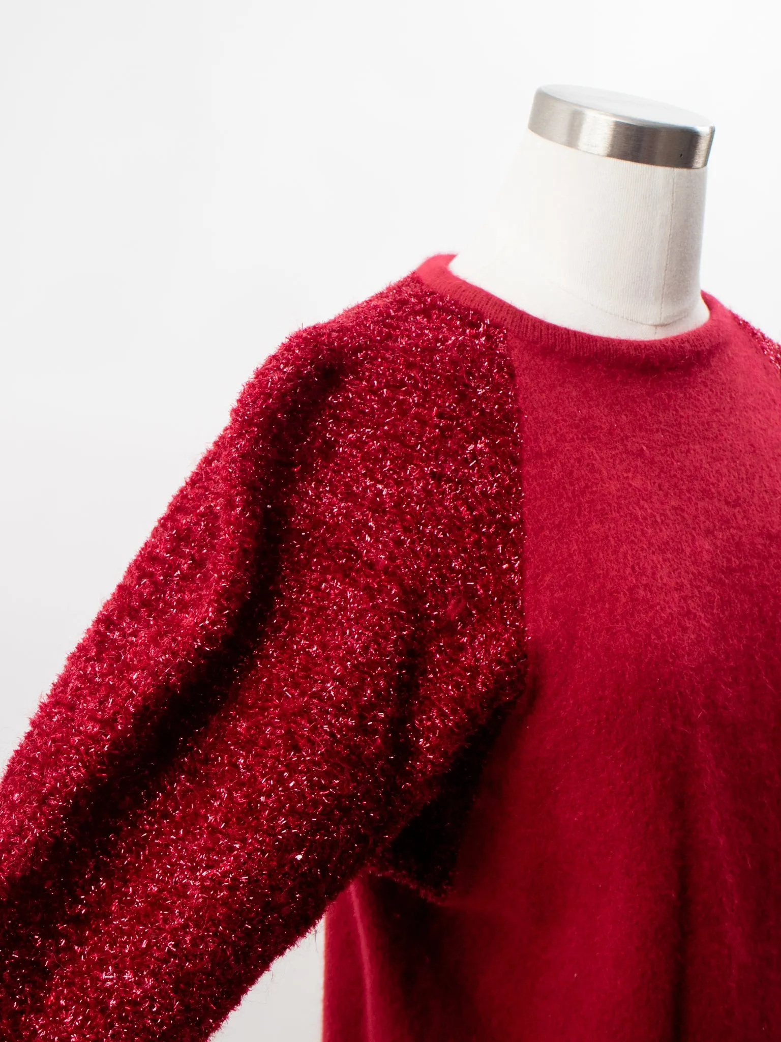 1980s Yves Saint Laurent Metallic Knit Sweater Dress