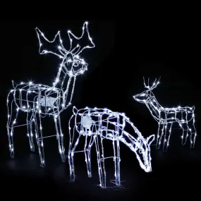 3-Pieces Christmas Lights Reindeers 250 LED Decorations