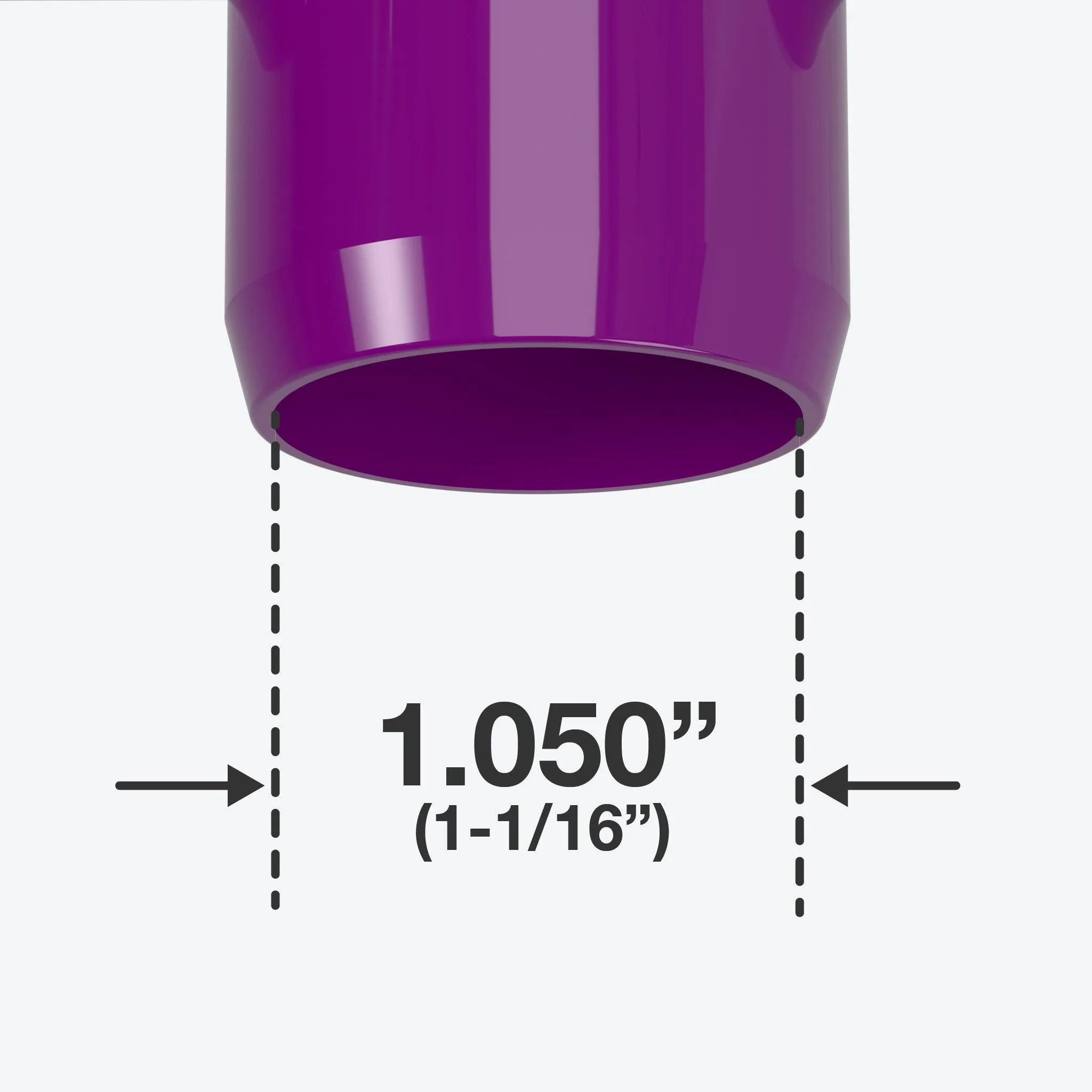 3/4 in. Slip Sling PVC Tee, Furniture Grade - Purple