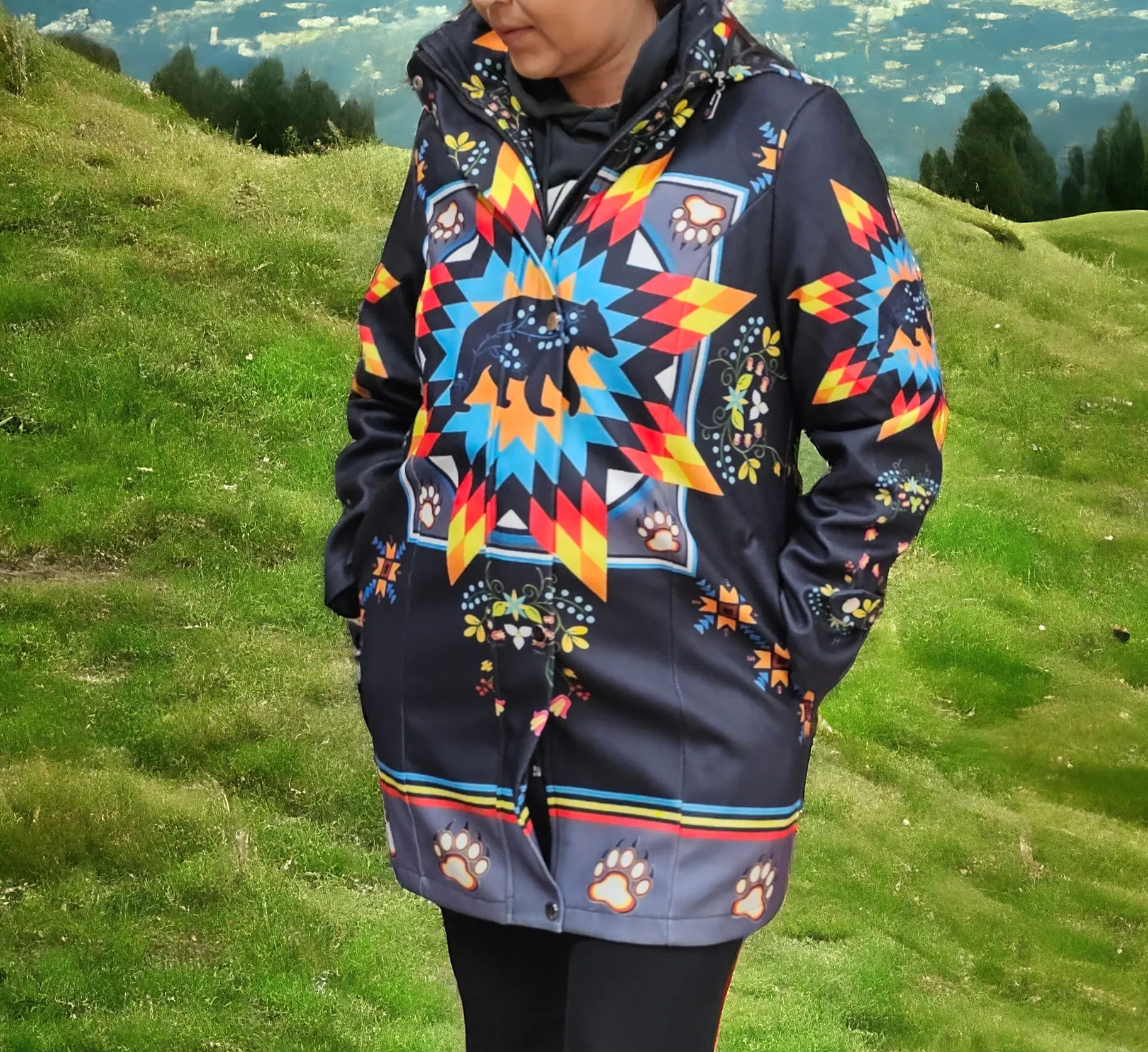 3/4-length Native coat (Bear)