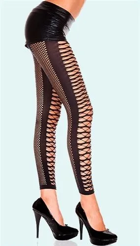 35002 Multi dimensional diamond net spandex legging