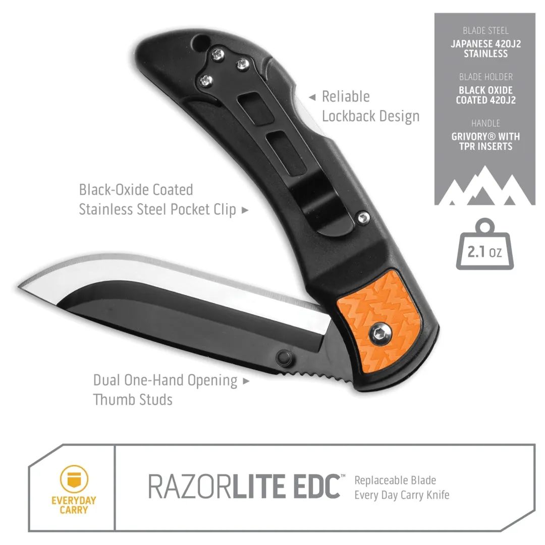 3" Razorlite Edc Blue-4 Blades