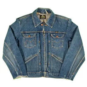 60s Maverick Blue Bell Zip Up Denim Jacket- S