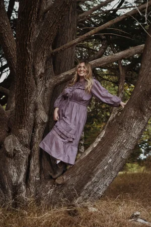 ABERDEEN DUSTY LAVENDER COTTON LACE DRESS