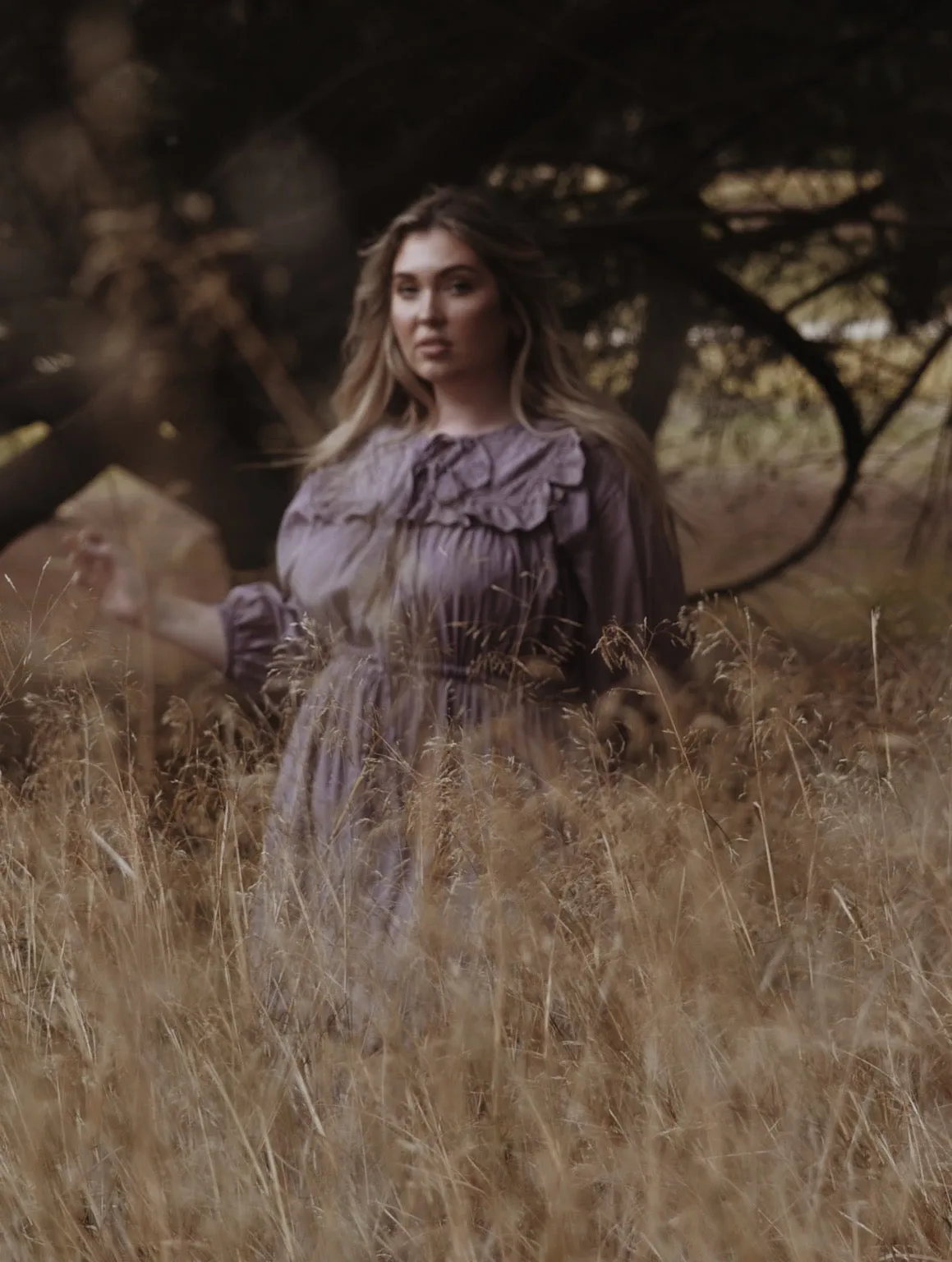 ABERDEEN DUSTY LAVENDER COTTON LACE DRESS