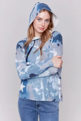 ABSTRACT STAR HOODIE TOP