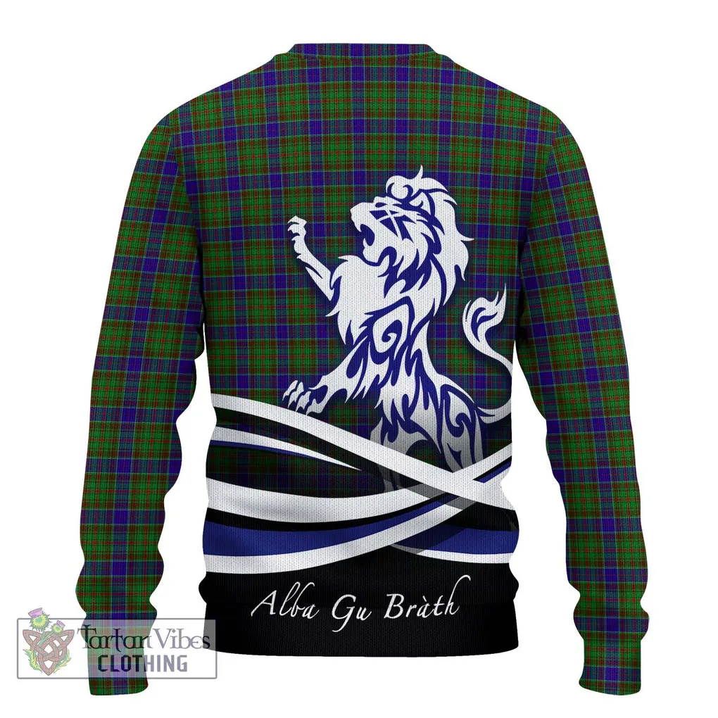 Adam Tartan Ugly Sweater with Alba Gu Brath Regal Lion Emblem