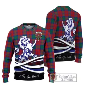 Affleck Tartan Ugly Sweater with Alba Gu Brath Regal Lion Emblem