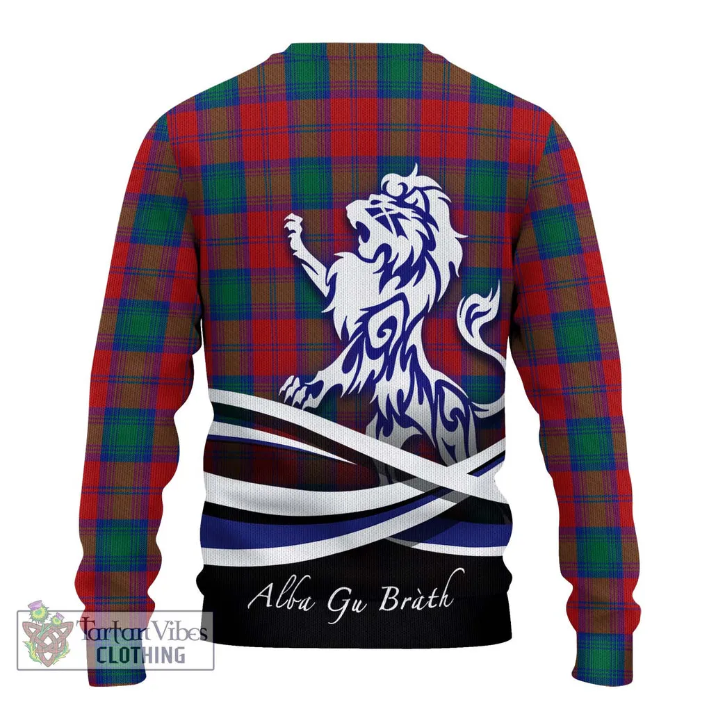 Affleck Tartan Ugly Sweater with Alba Gu Brath Regal Lion Emblem