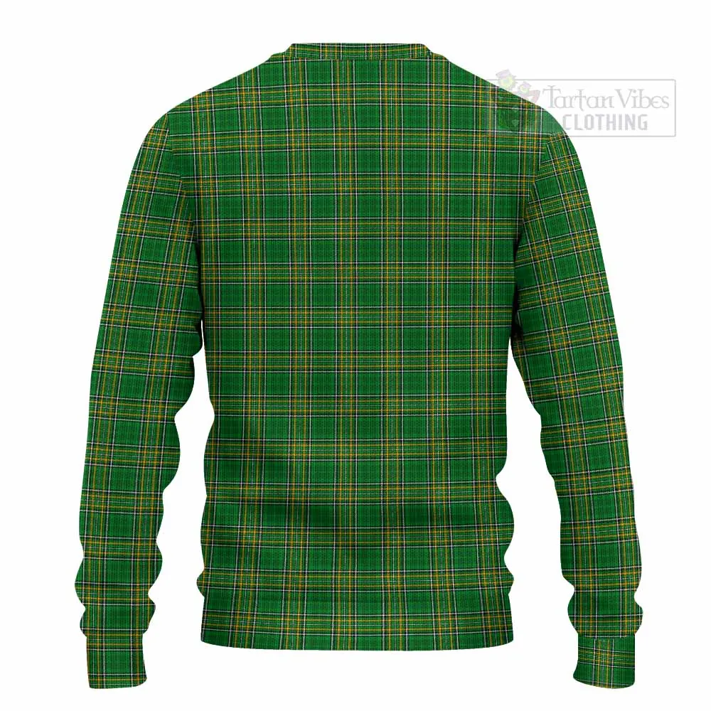 Aldborough Irish Clan Tartan Knitted Sweater with Coat of Arms