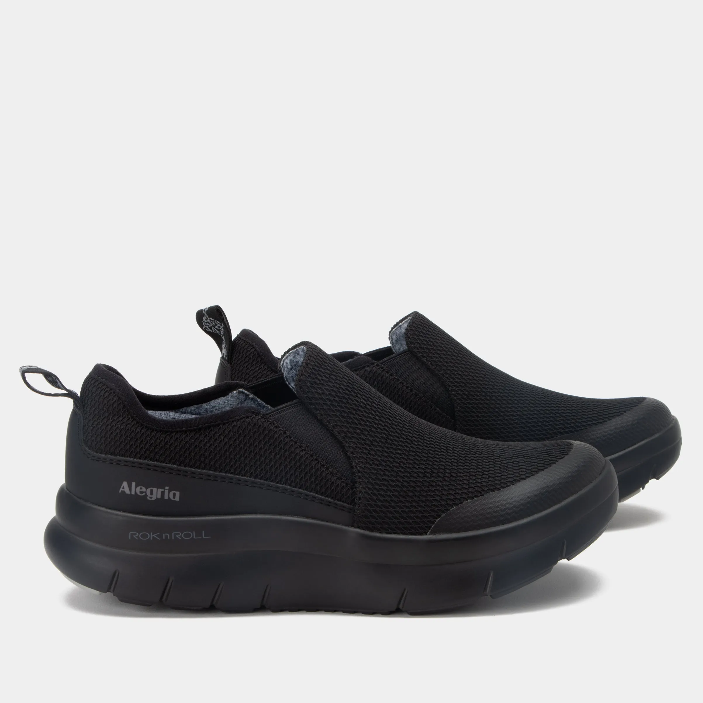 Alegria Shift Lead Black Mesh Shoe