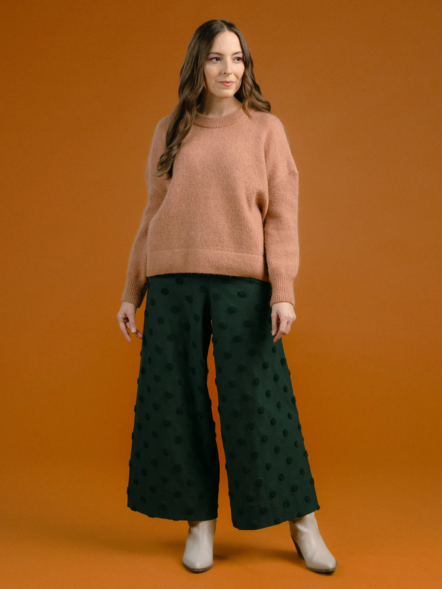 Alex Culottes Green Big Dot