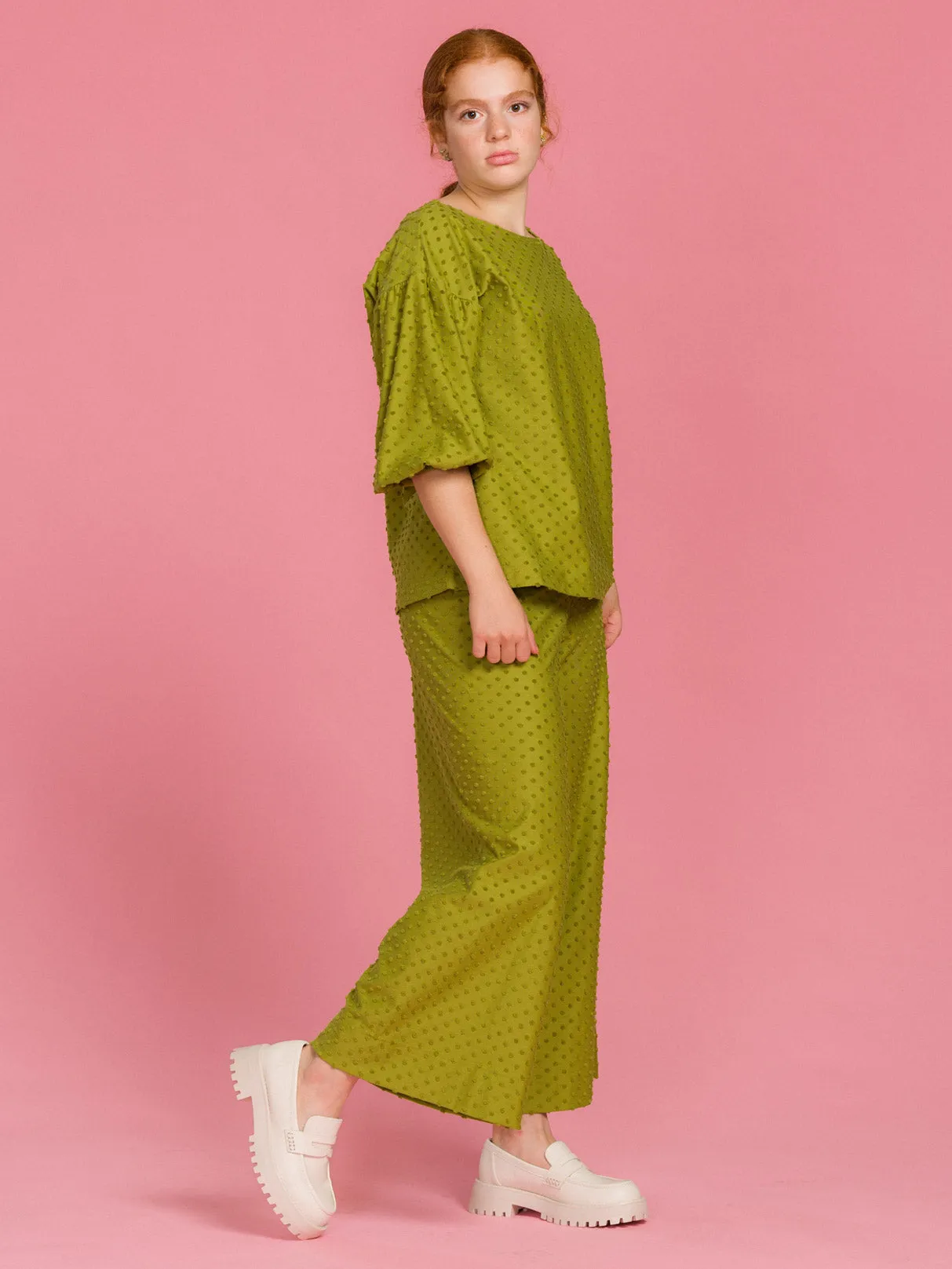 Alex Culottes Olive Dot