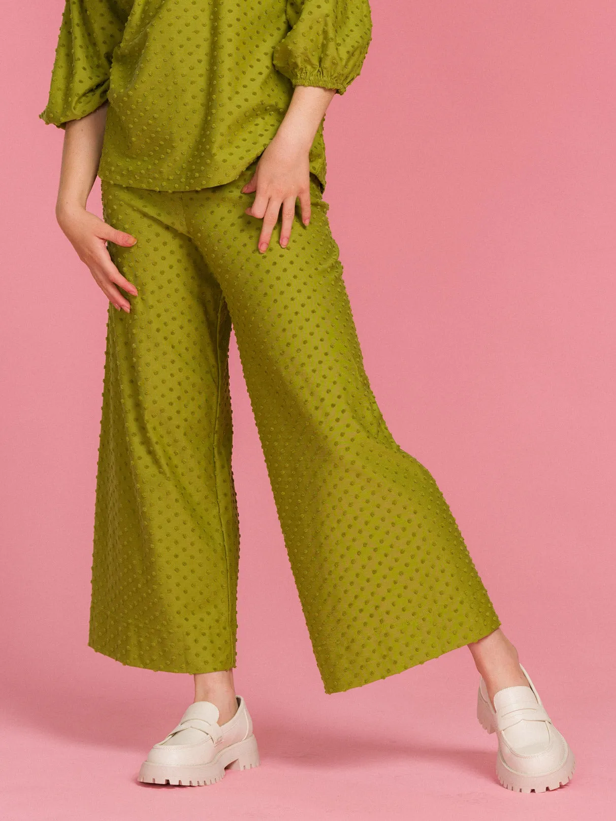 Alex Culottes Olive Dot