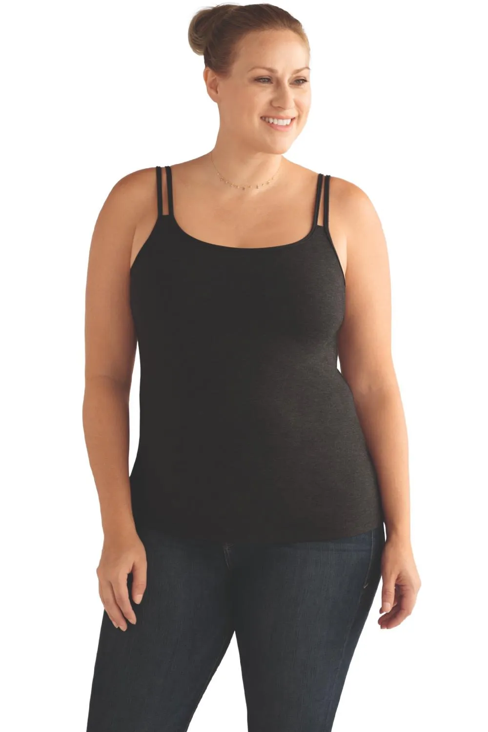 Amoena Valletta Mastectomy Camisole, Charcoal (44076)