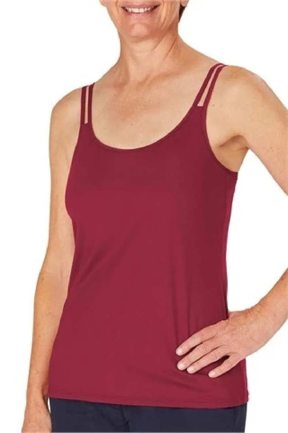 Amoena Valletta Mastectomy Camisole, Red (45038)