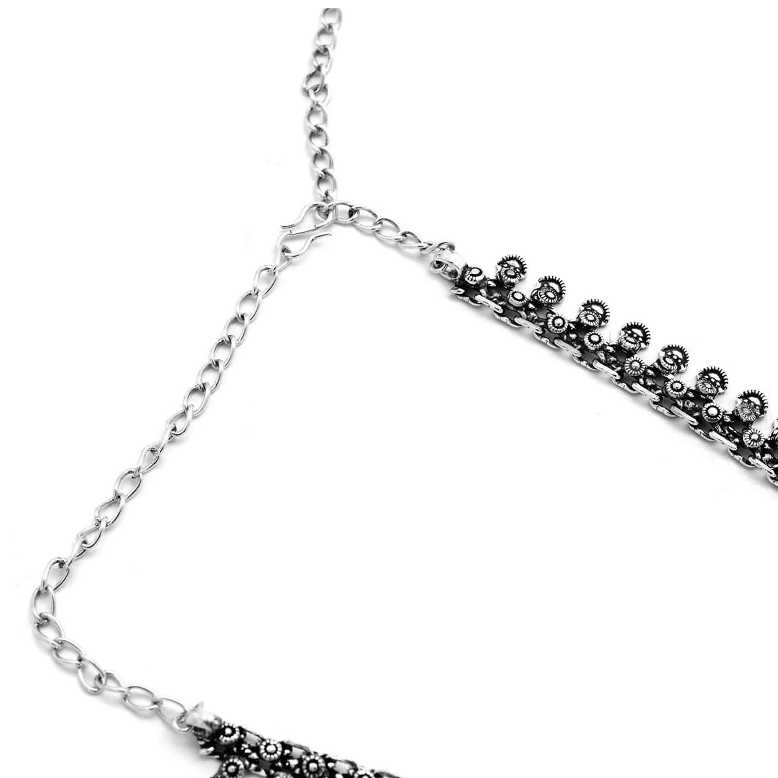 Anika Silver Oxidized Long Necklace