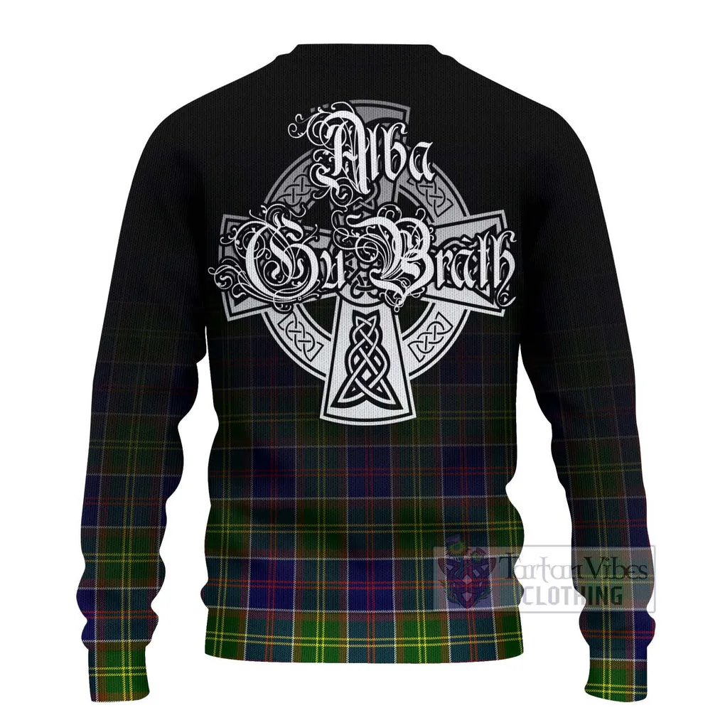 Arnott Tartan Ugly Sweater Featuring Alba Gu Brath Family Crest Celtic Inspired