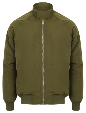 Athalstone Zip Up Padded Bomber Jacket in Amazon Khaki - Tokyo Laundry