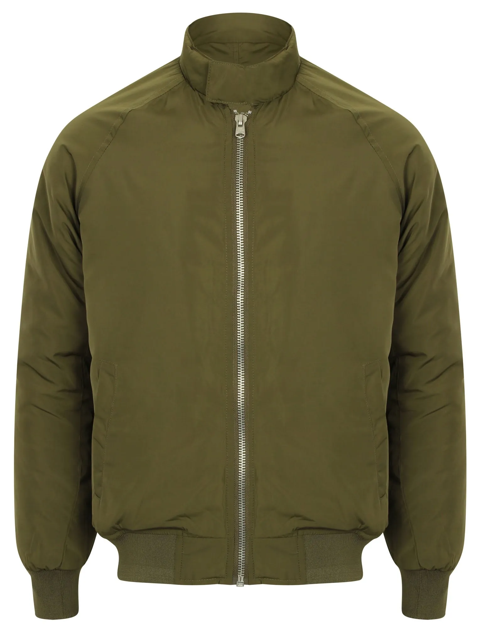 Athalstone Zip Up Padded Bomber Jacket in Amazon Khaki - Tokyo Laundry