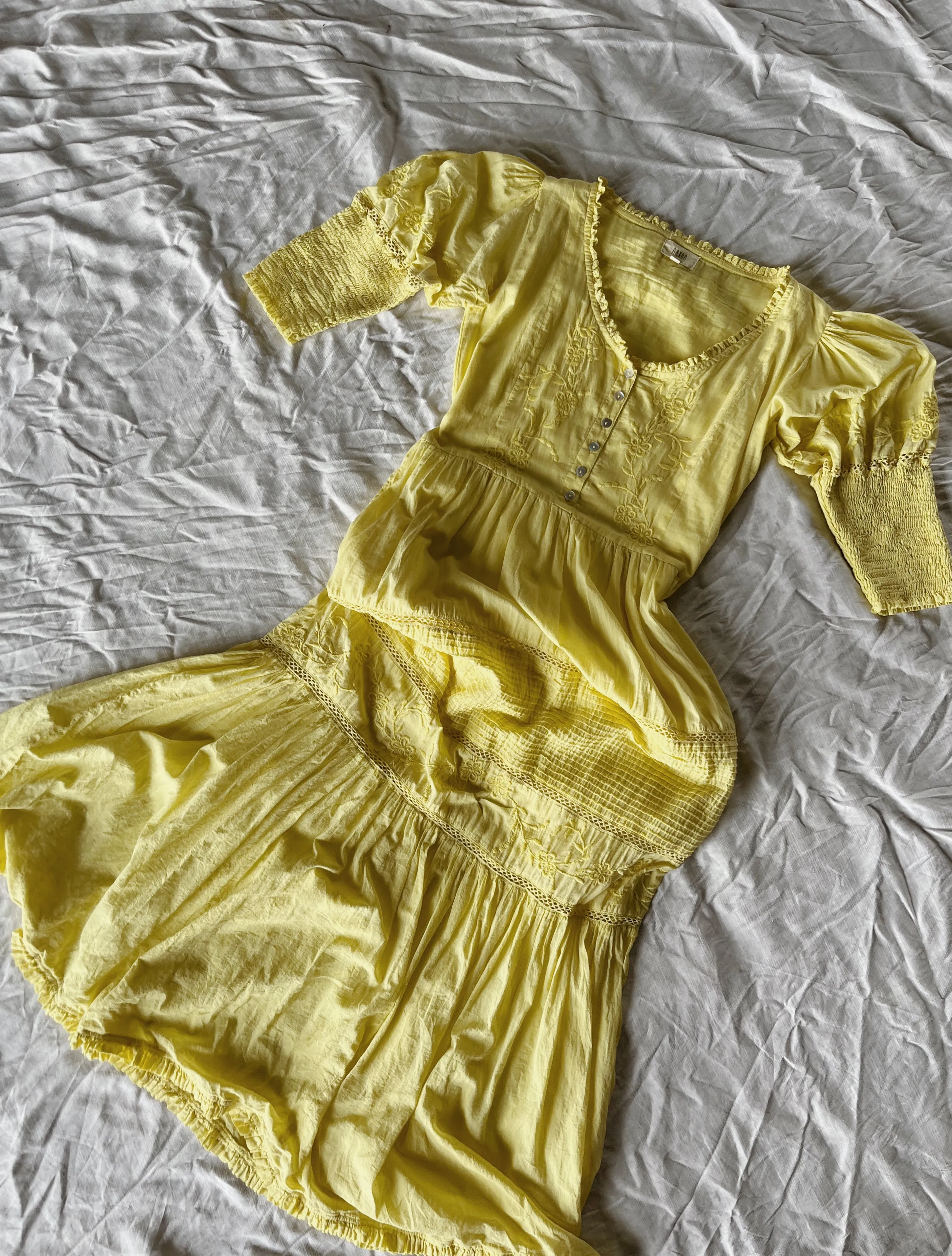 AUGUSTINE MAXI DRESS LEMON MERINGUE