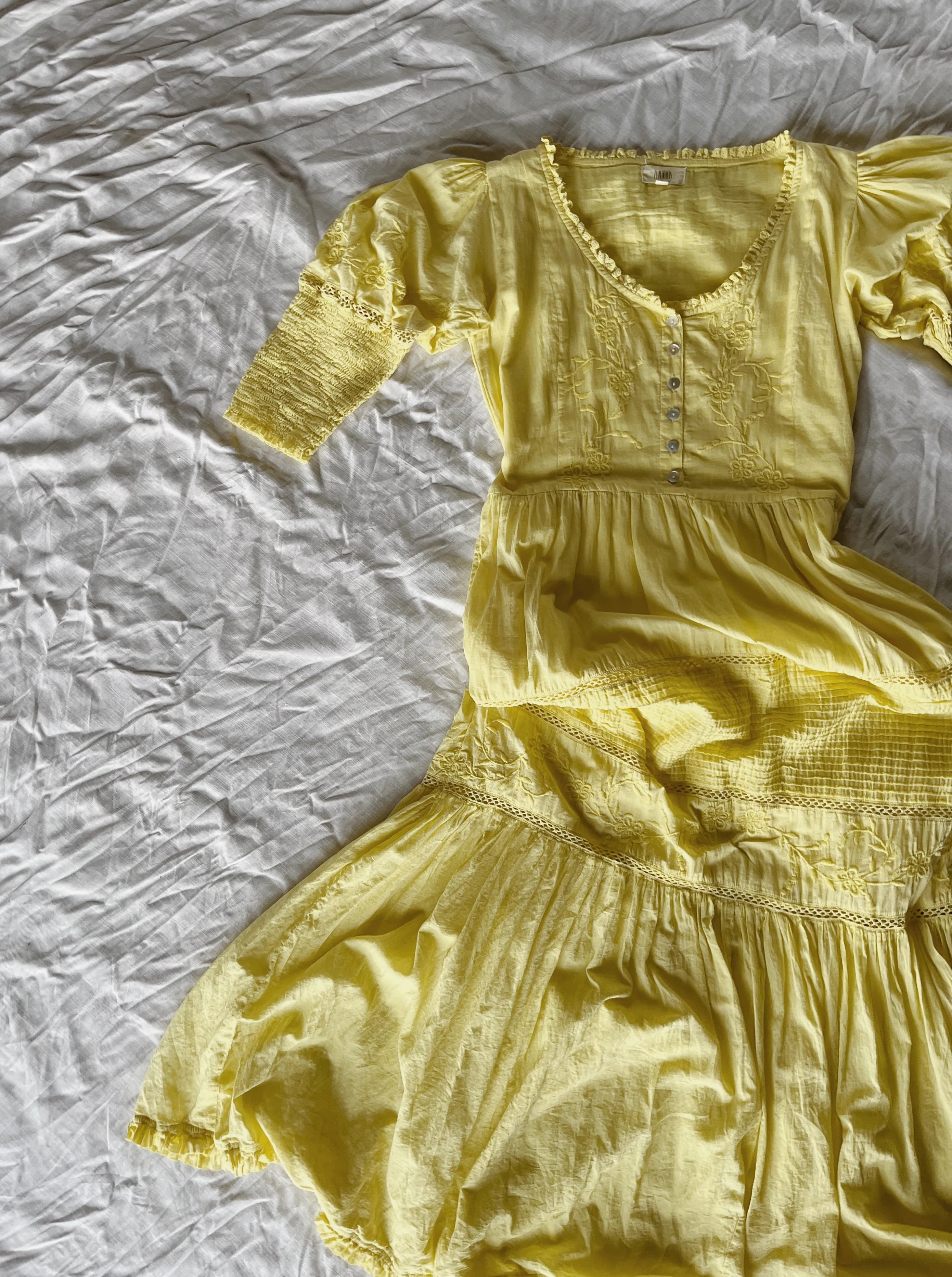 AUGUSTINE MAXI DRESS LEMON MERINGUE