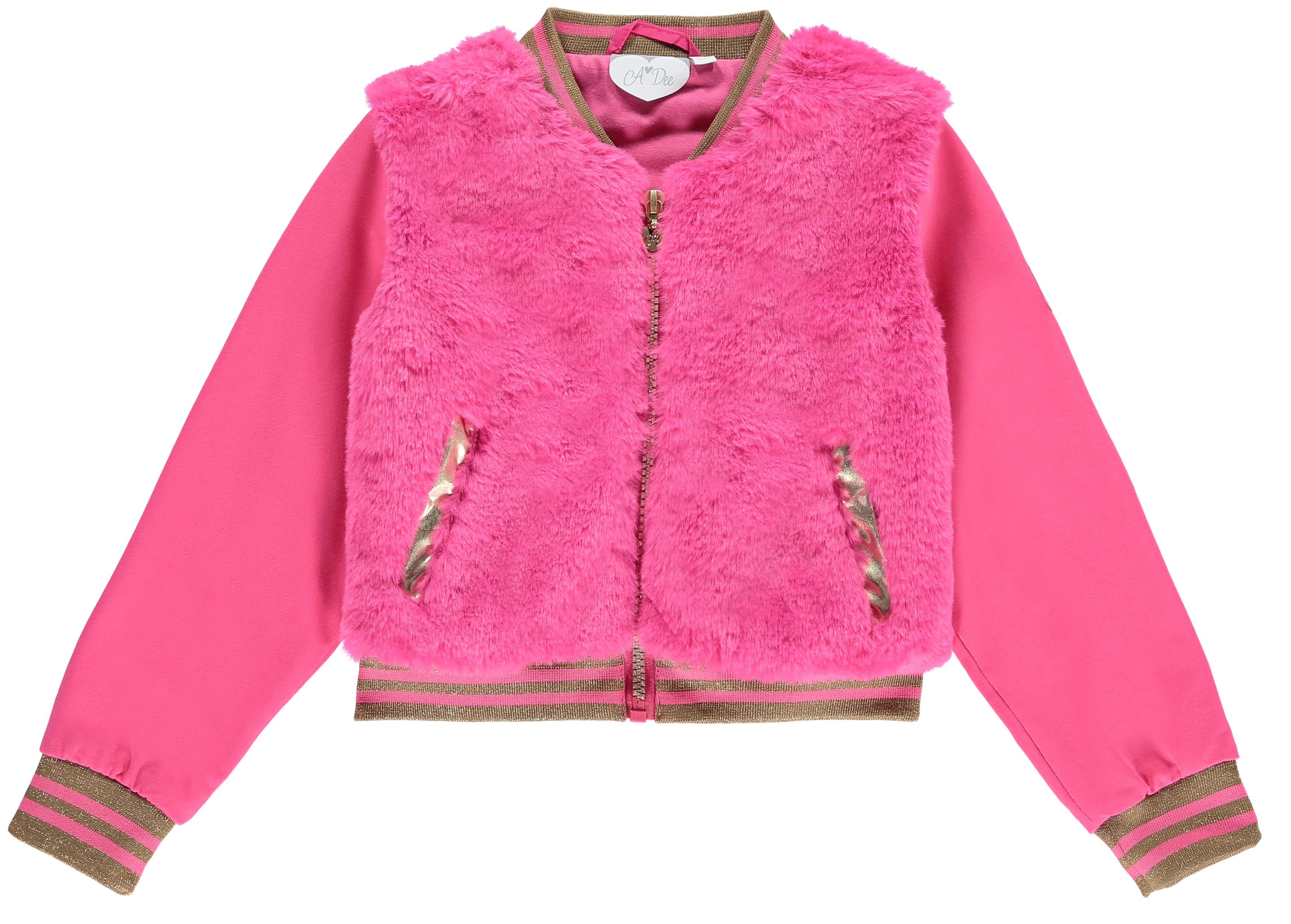 AW18 A*Dee Girls Jill Pink Princess Bomber Jacket