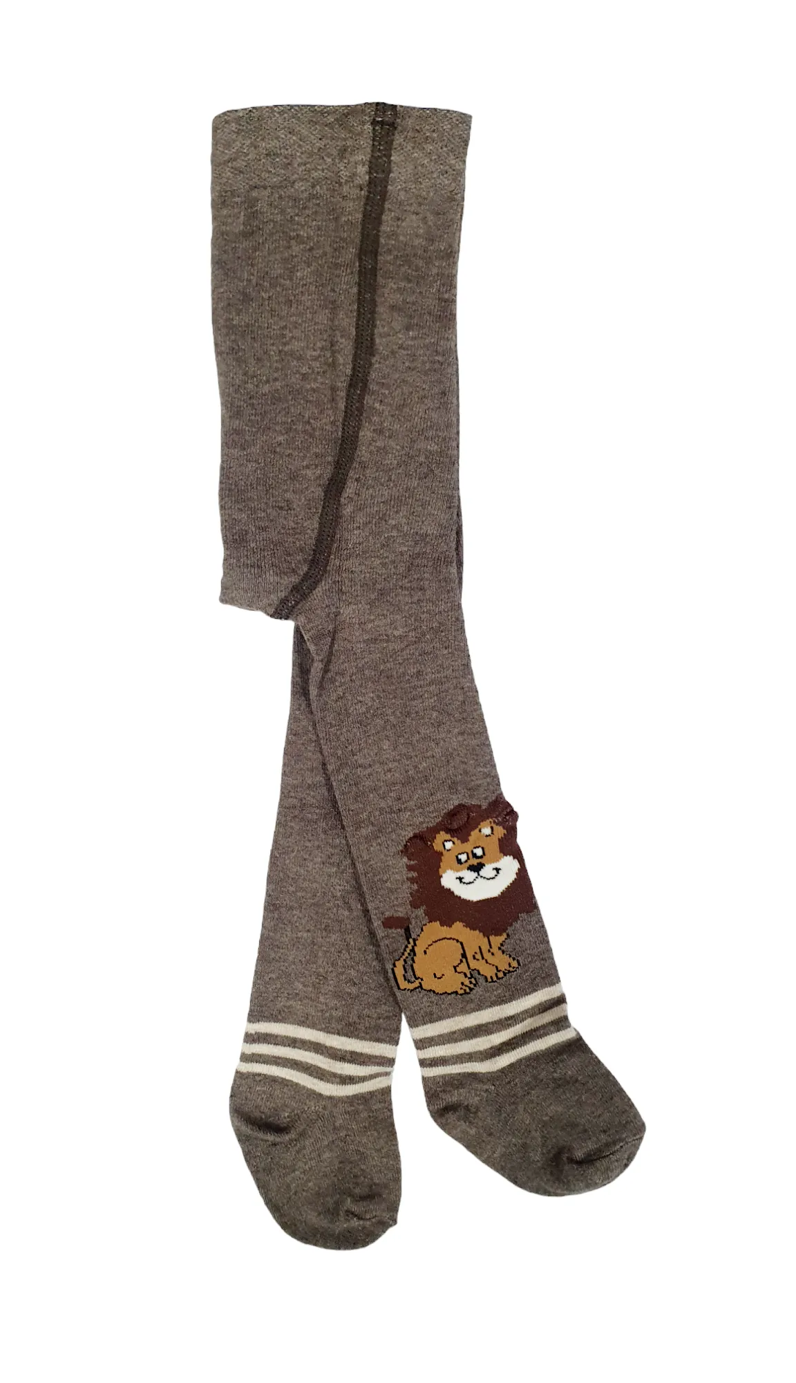 Baby Boy Tights Lion Soft Brown (3-6mths)