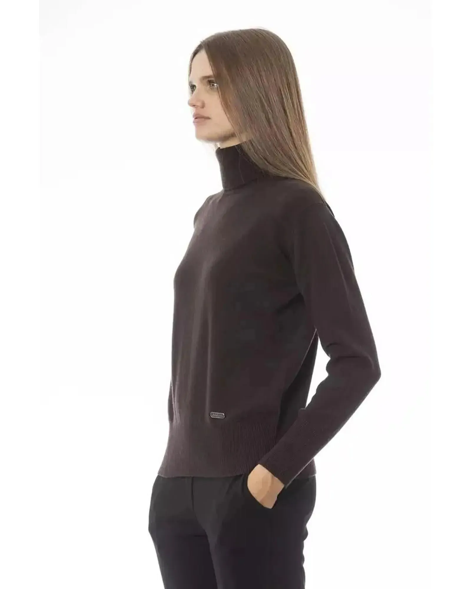 Baldinini Trend Women's Brown Wool Sweater - 42 IT