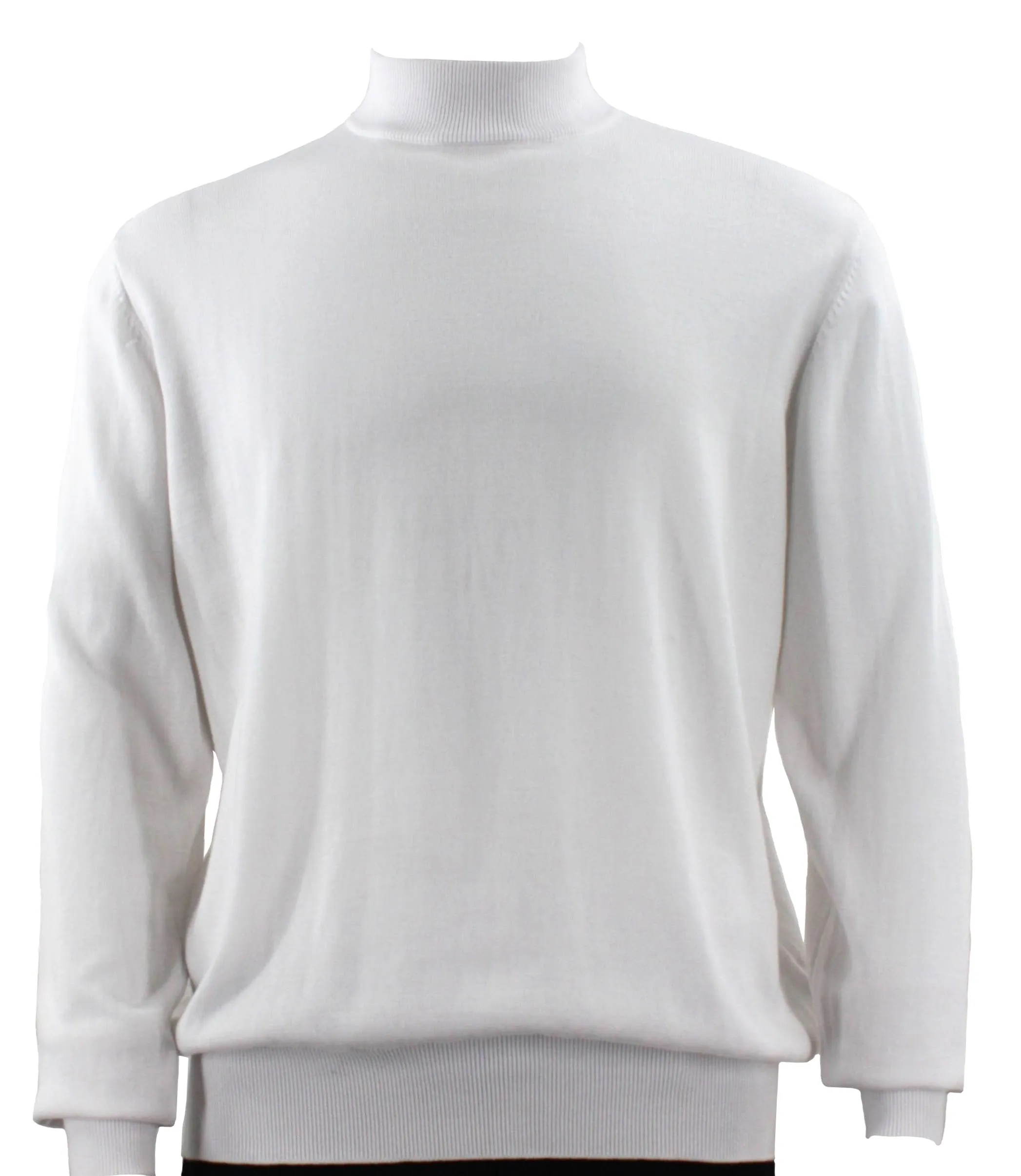 Bassiri L/S Mock-Neck White Sweater 630