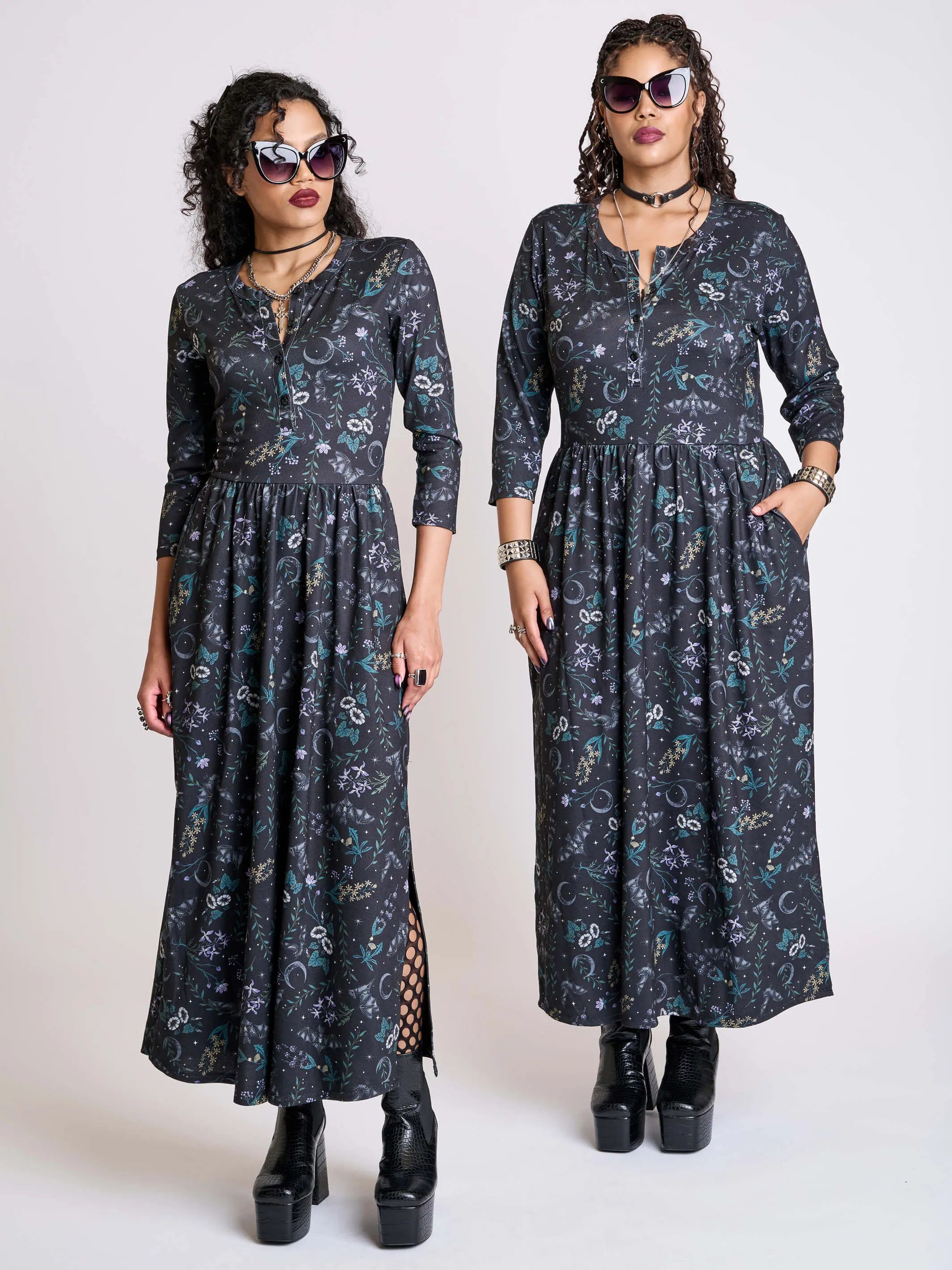 Bat's Garden Henley Dress