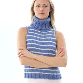 Bernat Knit Stripe Sleeveless Pullover