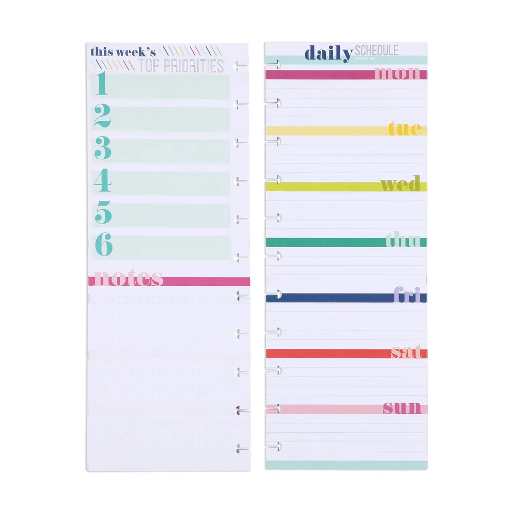 BIG Half Sheet Note Paper - Daily Schedule