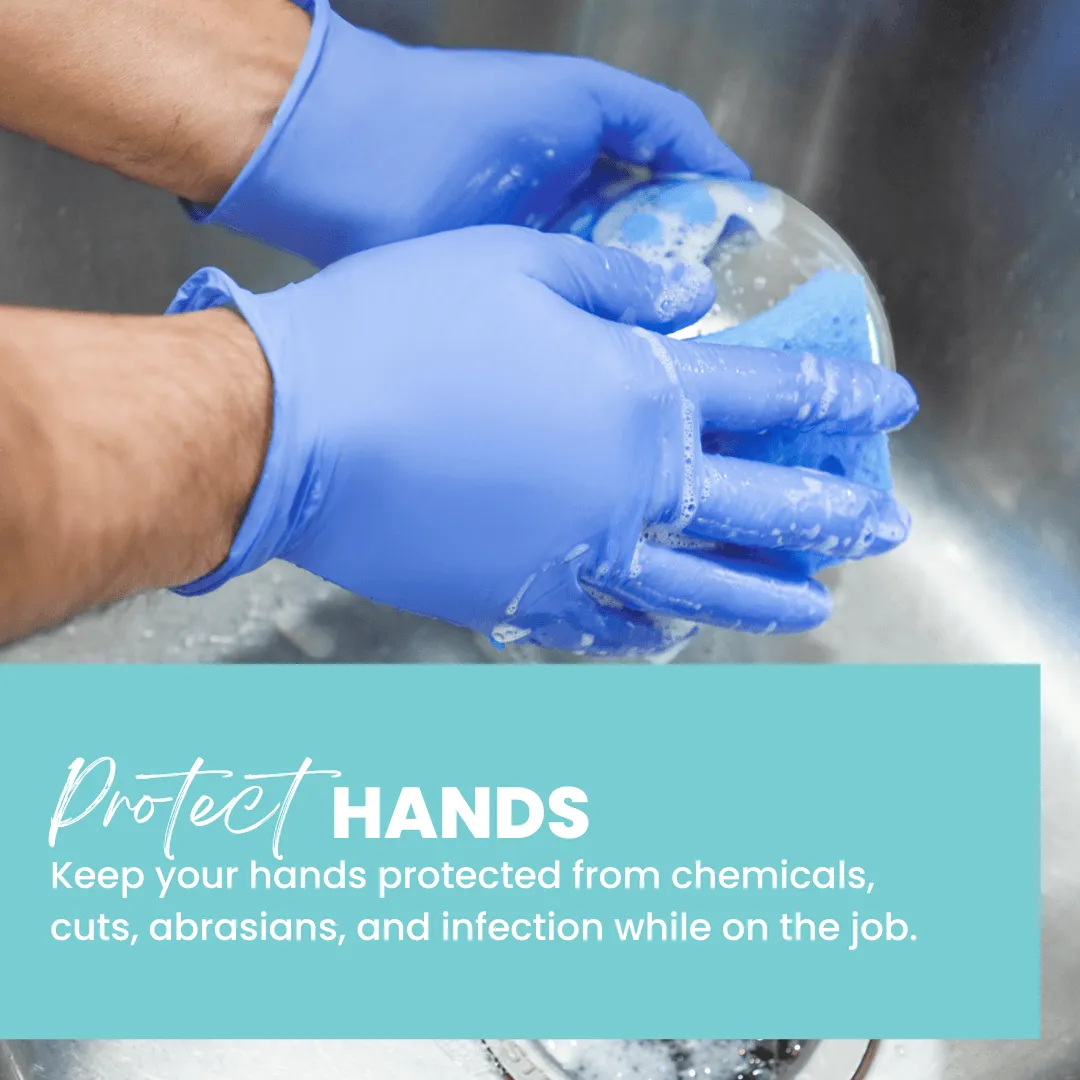 Biodegradable Nitrile Gloves (4.0 Mil) - BLUE VIOLET (100 gloves/box)