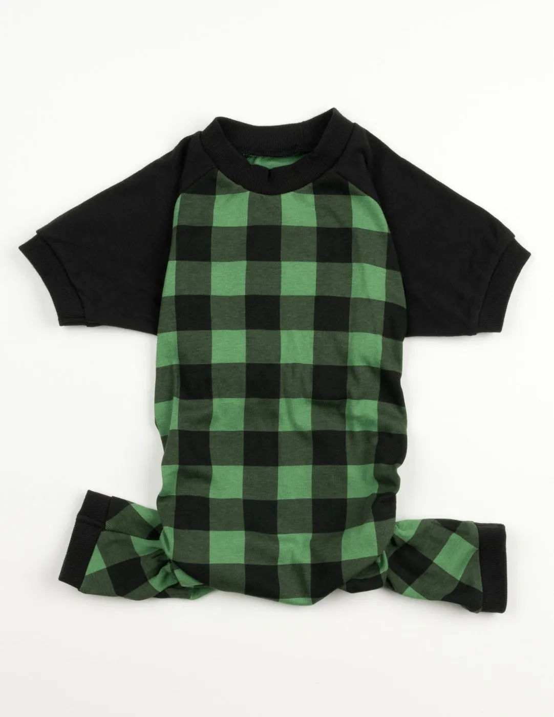 Black & Green Plaid Matching Family Pajama Set