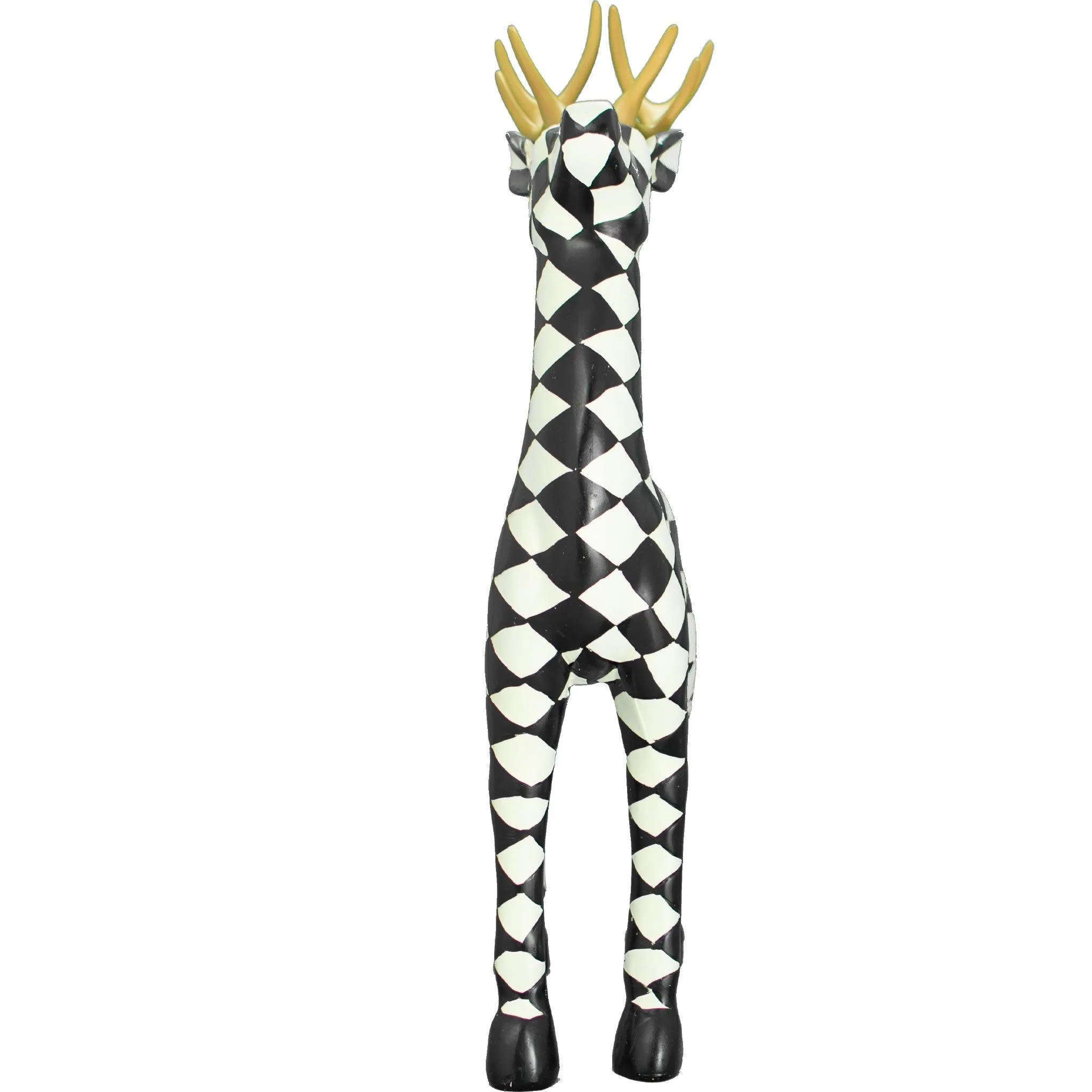 Black and White Checkered Reindeer