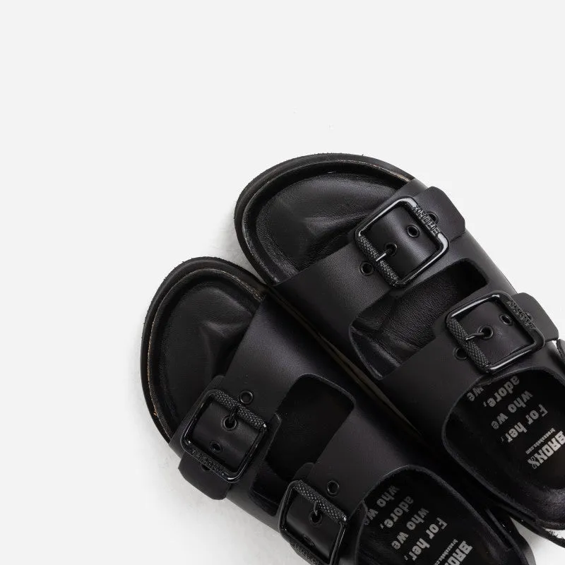 Boss Om Black Chunky Sandals