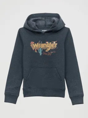 Boy's Wrangler Icons Navy Hoodie