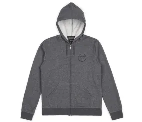 Brixton - Wheeler Men's Zip Hood Fleece, Charcoal Heather