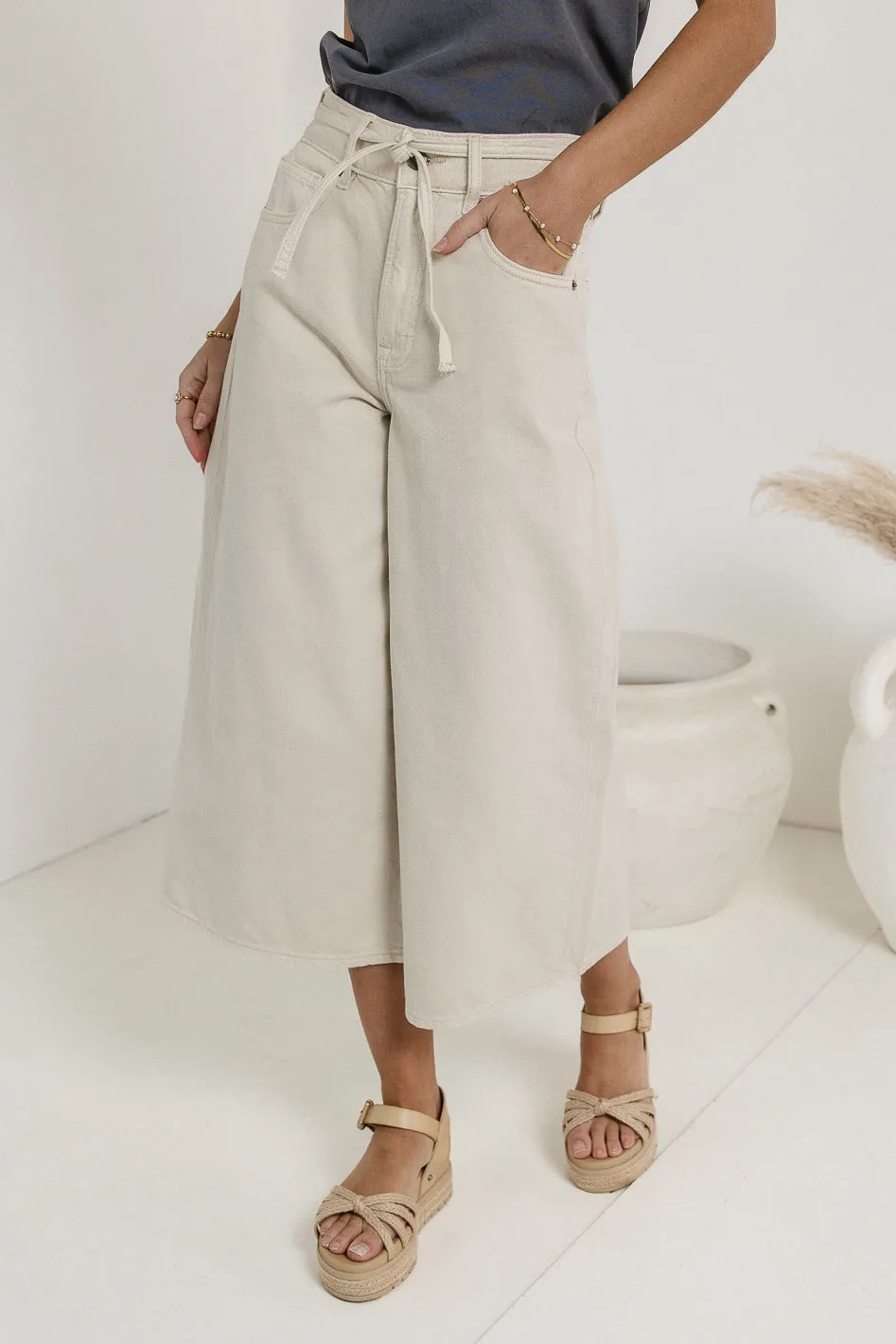 Bruce Culottes in Cream - FINAL SALE