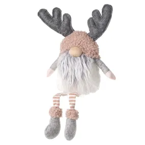 Bubbles Pink & Grey Shelf Sitting Reindeer Gonk