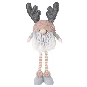 Bubbles Pink & Grey Standing Reindeer Gonk