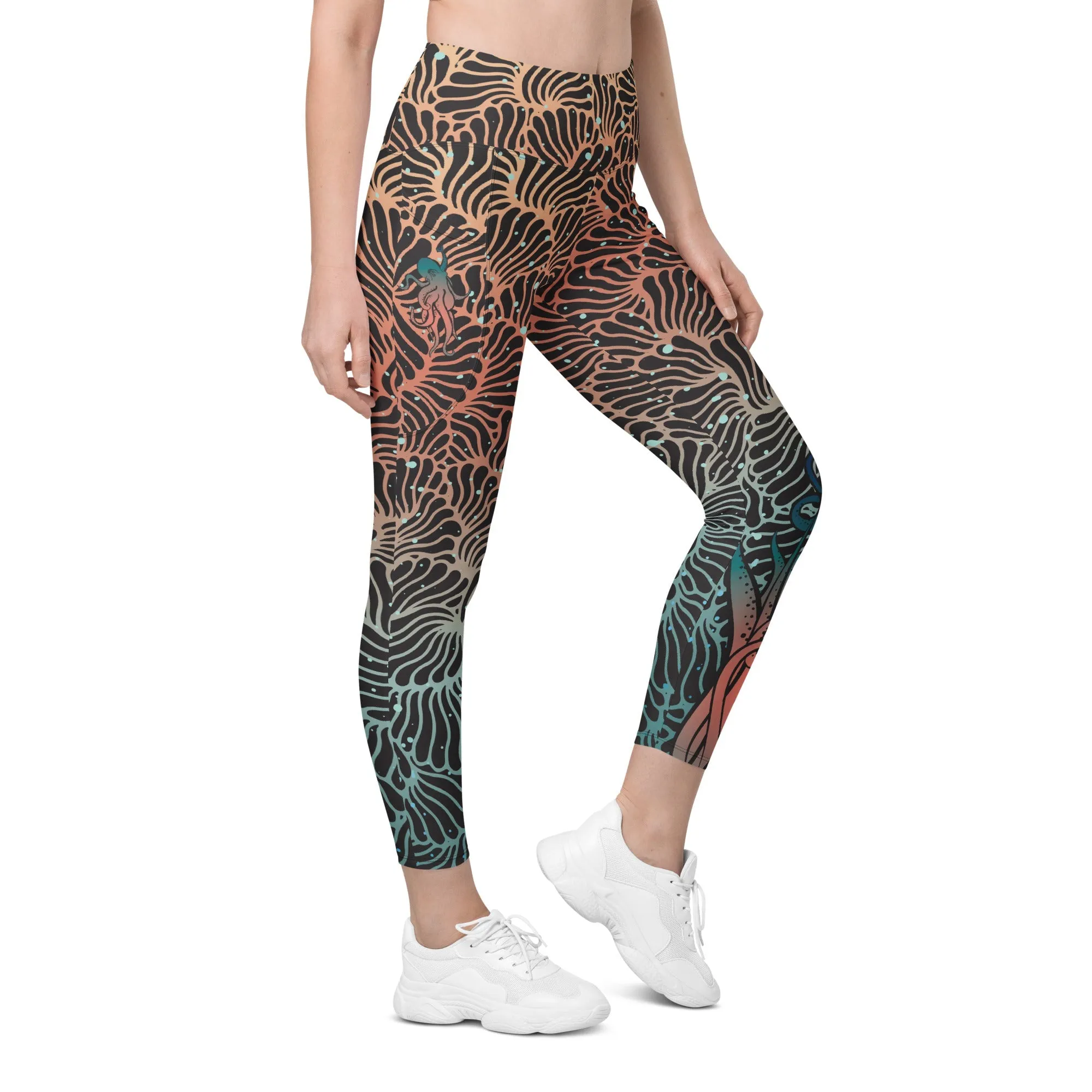 Camouflage Octopus Pocket Leggings All Sizes (Warehouse)