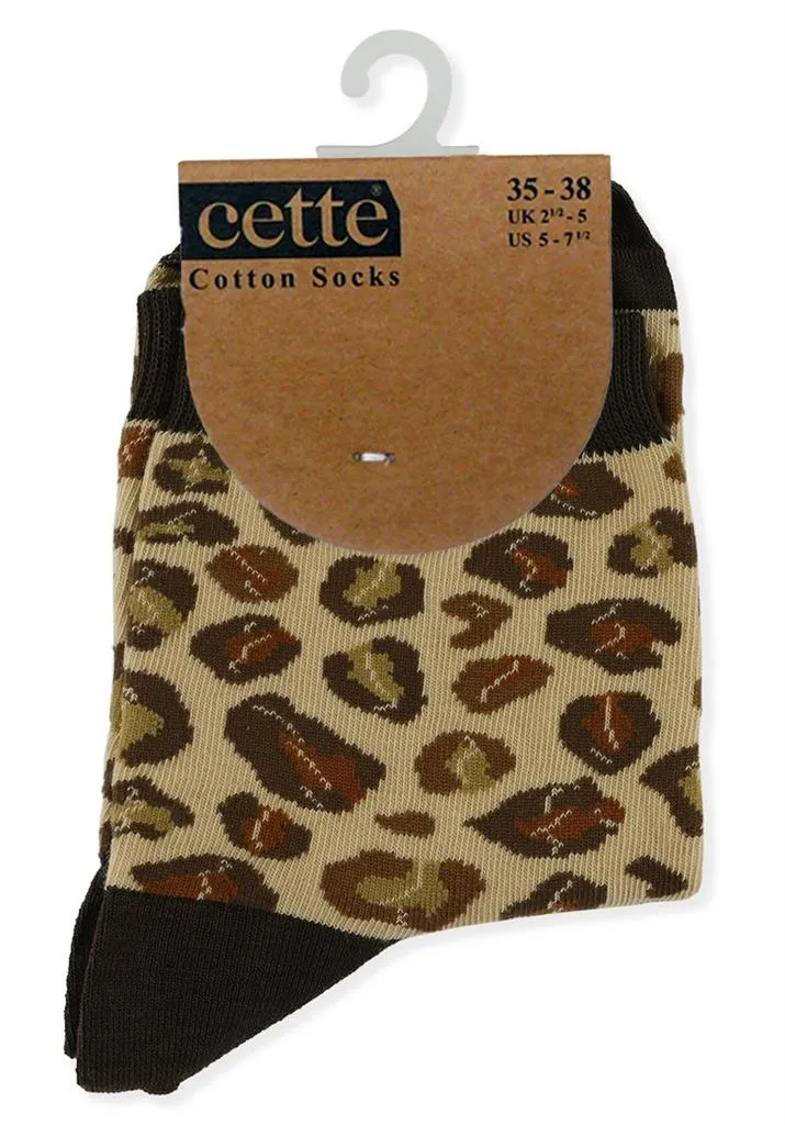 Cette Clearance Leopard Socks 267-12