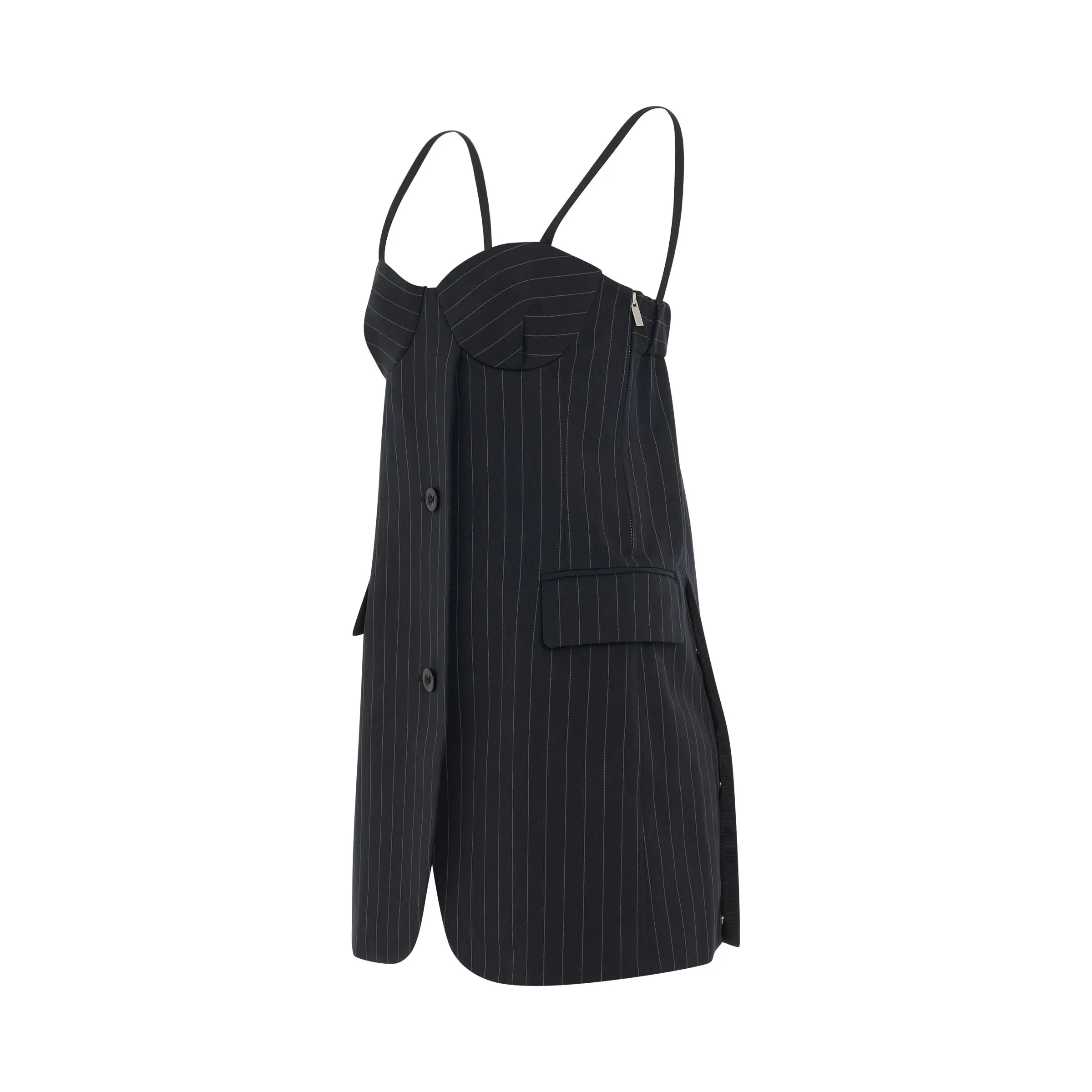 Chalk Stripe Camisole in Navy