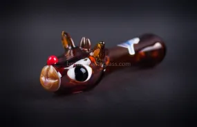 Chameleon Glass Holiday Rudolph Hand Pipe