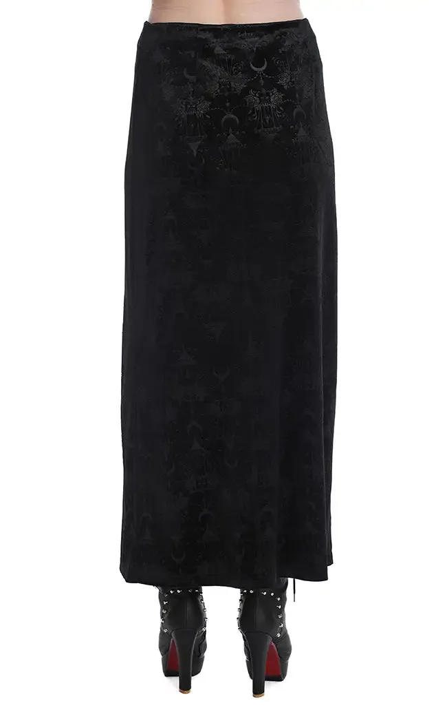 Chandelier Long Black Maxi Skirt