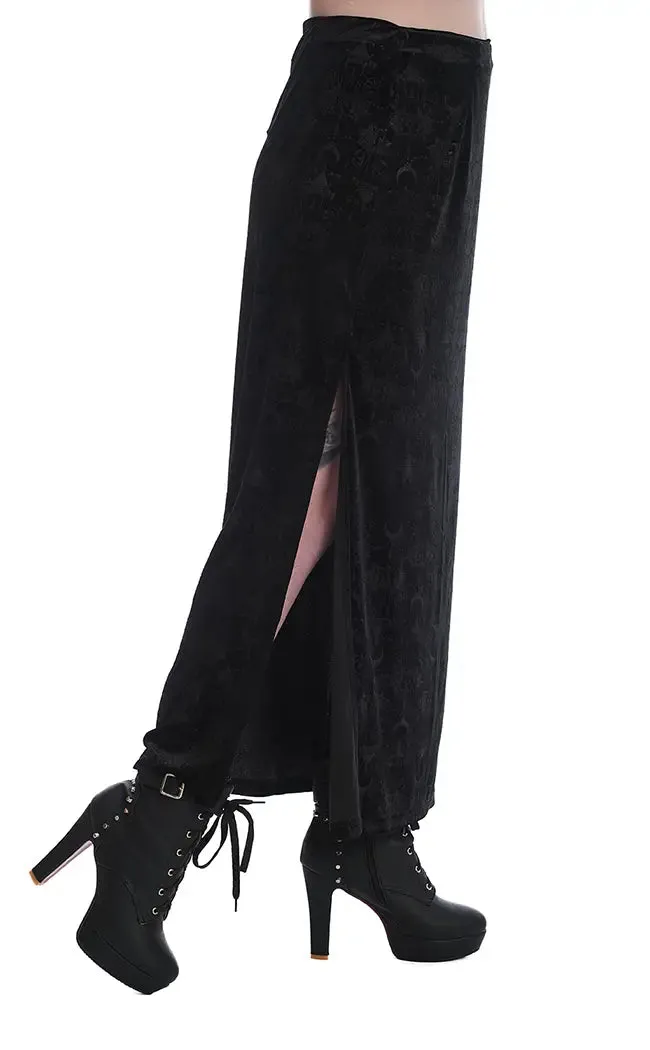 Chandelier Long Black Maxi Skirt