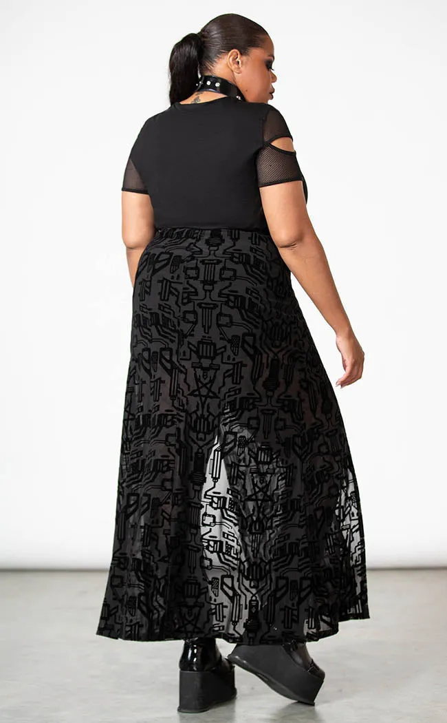 Charged Split Maxi Skirt [Plus-Size]