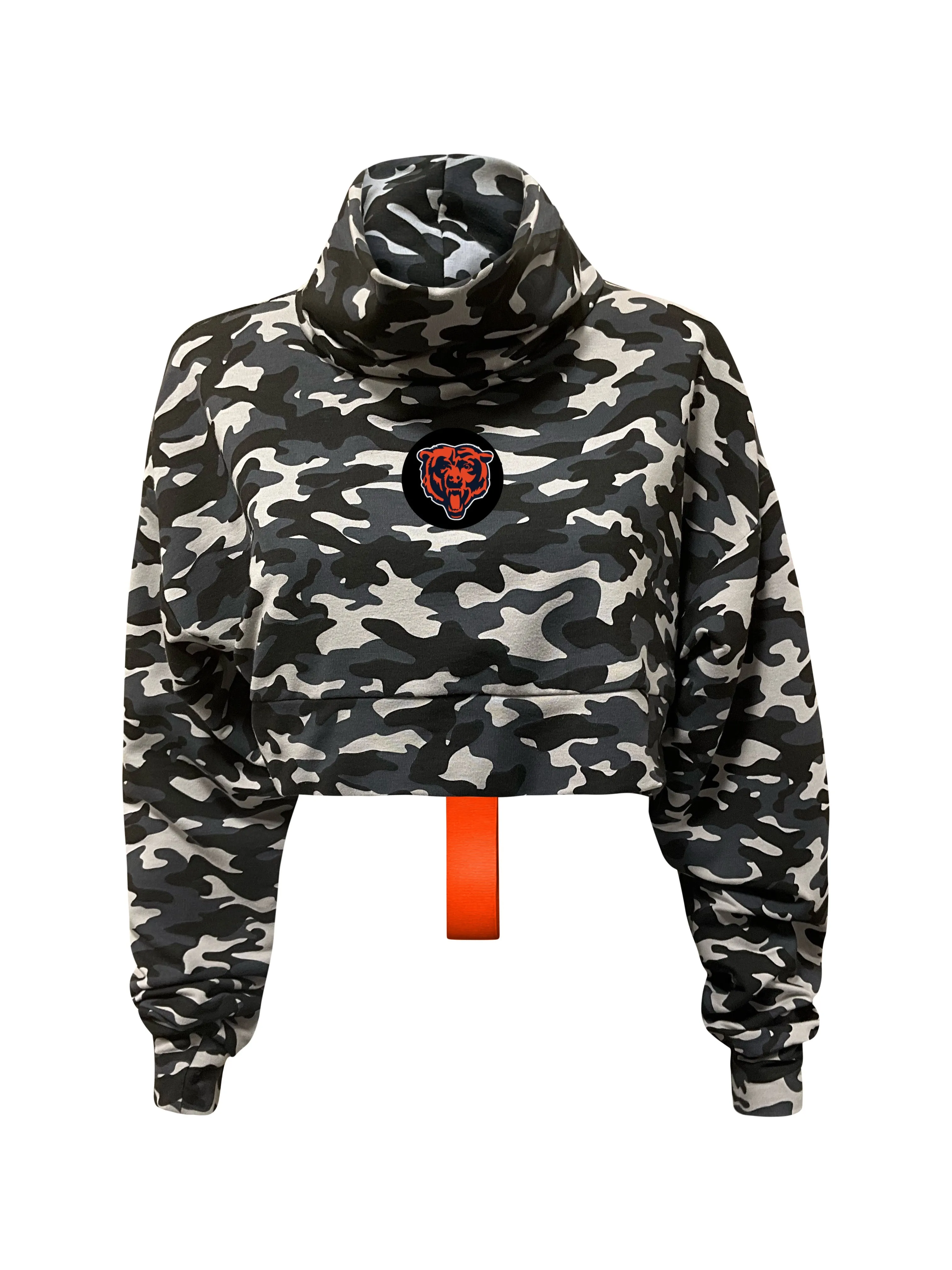 Chicago Bears Crop Camo Sweatshirt